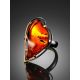 Handcrafted Amber Cocktail Ring In Gold Plated Silver The Rialto, Ring Size: Adjustable, image , picture 2
