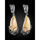 Elegant Handcrafted Dangle Earrings With Mammoth Tusk The Era, image , picture 2