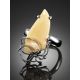 Silver Adjustable Ring With Mammoth Tusk The Era, Ring Size: Adjustable, image , picture 2