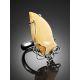 Stylish Gold-Plated Silver Ring With Natural Mammoth Tusk the Era, Ring Size: Adjustable, image , picture 2