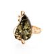 Adjustable Golden Ring With Green Amber The Rialto, Ring Size: Adjustable, image , picture 3