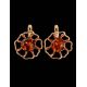 Floral Amber Earrings In Gold-Plated Earrings The Daisy, image , picture 2