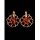 Floral Amber Earrings In Gold-Plated Earrings The Daisy, image , picture 2