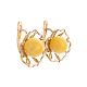 Gold Plated Floral Earrings With Amber The Daisy, image , picture 3