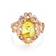 Romantic Glamour Amber Ring In Gold-Plated Sterling Silver The Luxor, Ring Size: 11 / 20.5, image , picture 4