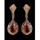 Amber Earrings In Gold-Plated Silver The Luxor, image , picture 2