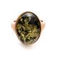 Green Amber Ring In Gold-Plated Silver The Goji, Ring Size: 13 / 22, image , picture 3
