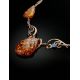 Exclusive Golden Amber Necklace With Nacre The Atlantis, image , picture 2