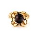 Gold-Plated Ring With Cherry Amber The Geneva, Ring Size: 9 / 19, image , picture 4