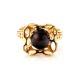 Gold-Plated Ring With Cherry Amber The Geneva, Ring Size: 8 / 18, image , picture 4