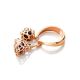 Gold-Plated Ring With Cherry Amber The Geneva, Ring Size: 7 / 17.5, image , picture 5