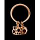 Dangle Gold-Plated Ring With Cherry Amber The Geneva, Ring Size: 5.5 / 16, image , picture 2