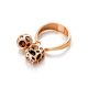Dangle Gold-Plated Ring With Cherry Amber The Geneva, Ring Size: 5.5 / 16, image , picture 4
