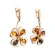 Amber Earrings In Gold-Plated Silver The Shamrock, image , picture 4