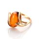 Gold-Plated Silver Ring With Cognac Amber The Palermo, Ring Size: 11 / 20.5, image , picture 4