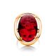 Bright Red Amber Cocktail Ring The Elegy, Ring Size: 10 / 20, image , picture 3