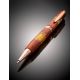 Bright Padauk Wood Ball Pen With Amber, image , picture 2