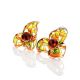 Refined Gold-Plated Earrings With Amber And Enamel The Verona, image , picture 4