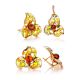 Refined Gold-Plated Earrings With Amber And Enamel The Verona, image , picture 6