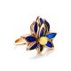 Bold Floral Ring With Amber And Enamel The Verona, Ring Size: 5.5 / 16, image , picture 4
