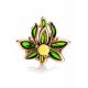 Wonderful Gold-Plated Ring With Amber And Enamel The Verona, Ring Size: 11.5 / 21, image , picture 5