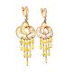 Honey Amber Chandelier Earrings In Gold-Plated Silver The Siesta, image , picture 3