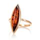 Gold-Plated Silver Ring With Cognac Amber The Grace, Ring Size: 10 / 20, image , picture 5