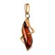 Cognac Amber Pendant In Gold-Plated Silver The Vesta, image , picture 5