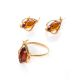 Floral Amber Ring In Gold The Tulip, Ring Size: 8 / 18, image , picture 4
