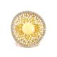Round Amber Ring With Crystals In Gold The Venus, Ring Size: 8.5 / 18.5, image , picture 4