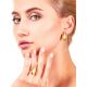 Luminous Amber Ring In Gold-Plated Silver The Ballade, Ring Size: 11.5 / 21, image , picture 2