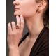 Gold-Plated Ring With Cognac Amber The Verbena, Ring Size: 12 / 21.5, image , picture 6