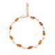 Gold Plated Silver Link Bracelet With Amber The Liana, image , picture 3