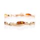 Gold Plated Silver Link Bracelet With Amber The Liana, image , picture 4