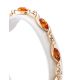 Gold Plated Silver Link Bracelet With Amber The Liana, image , picture 2