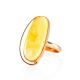 Exclusive Gold Plated Silver Ring With Amber Centerstone The Lagoon, Ring Size: 12 / 21.5, image , picture 3