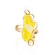 Honey Amber Golden Cocktail Ring The Rialto, Ring Size: Adjustable, image , picture 3