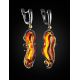 Gold-Plated Handcrafted Dangles With Cognac Amber The Rialto, image , picture 2