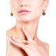 Adorable Gold-Plated Ring With Cognac Amber The Paradise, Ring Size: 12 / 21.5, image , picture 2