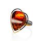 Amazing Gold Plated Cocktail Ring With Cognac Amber The Rialto Collection, Ring Size: Adjustable, image , picture 3