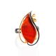 One Size Amber Ring In Gold-Plated Silver The Rialto, Ring Size: Adjustable, image , picture 3
