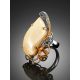 Adjustable Gold-Plated Ring With Mammoth Tusk The Era, Ring Size: Adjustable, image , picture 2