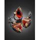 One Size Amber Ring In Gold-Plated Silver The Rialto, Ring Size: Adjustable, image , picture 5