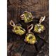Green Amber Cocktail Ring In Gold Plated Silver Ring The Rialto, Ring Size: Adjustable, image , picture 4