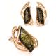 Gold-Plated Ring With Green Amber The Illusion, Ring Size: 6.5 / 17, image , picture 6