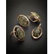 Green Amber Cocktail Ring In Gold-Plated Silver The Elegy, Ring Size: 11.5 / 21, image , picture 6