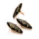 Gold-Plated Silver Ring With Green Amber The Barcelona​, Ring Size: 6.5 / 17, image , picture 6