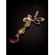 Gold-Plated Dangle Pendant With Multicolor Amber The Caprice, image , picture 2