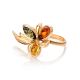 Multicolor Amber Ring In Gold-Plated Ring The Verbena, Ring Size: 7 / 17.5, image , picture 5