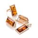 Gold-Plated Earrings With Cognac Amber The Chelsea, image , picture 6